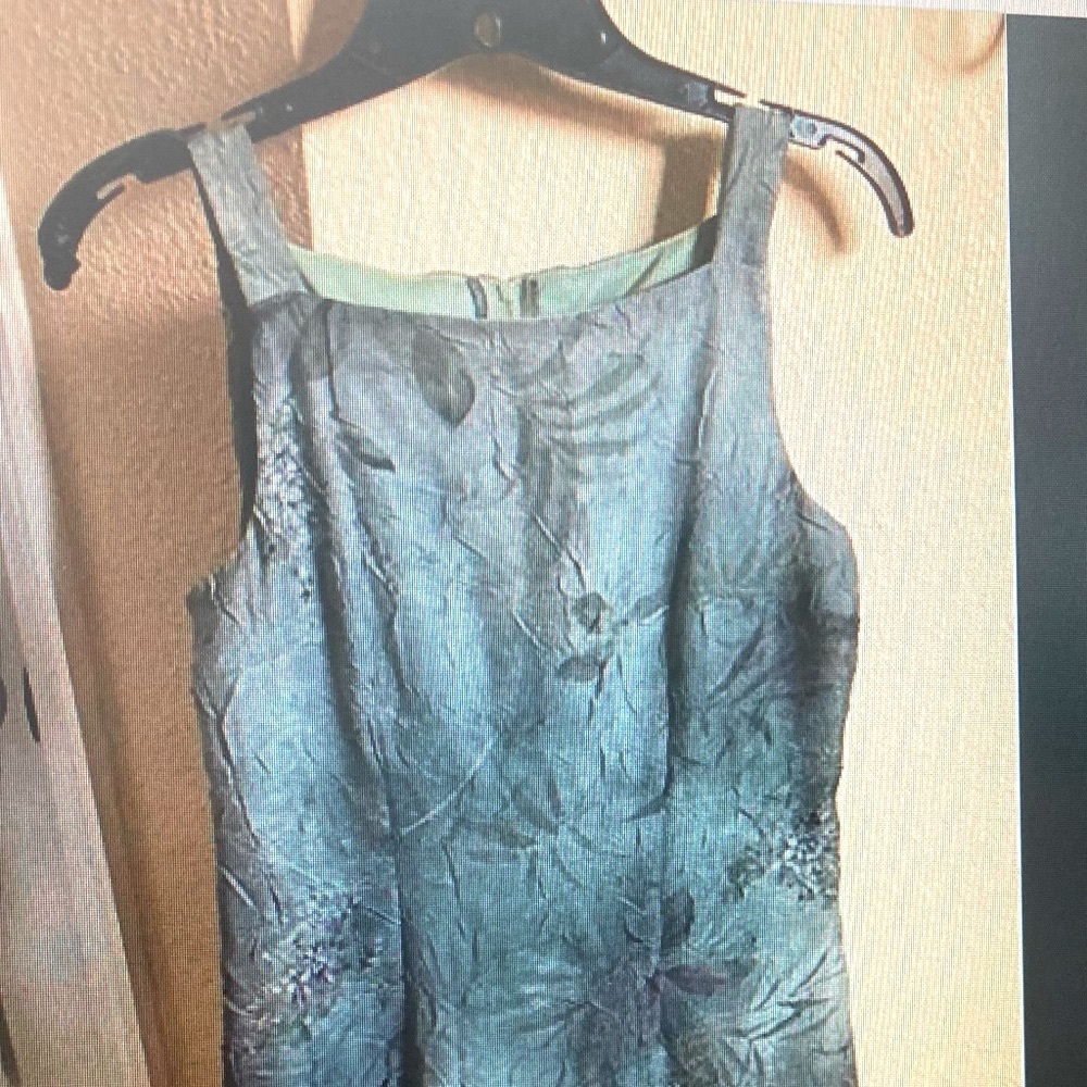 Classic Petite Sophisticate Sea Foam Green MIDI Dress Size 4